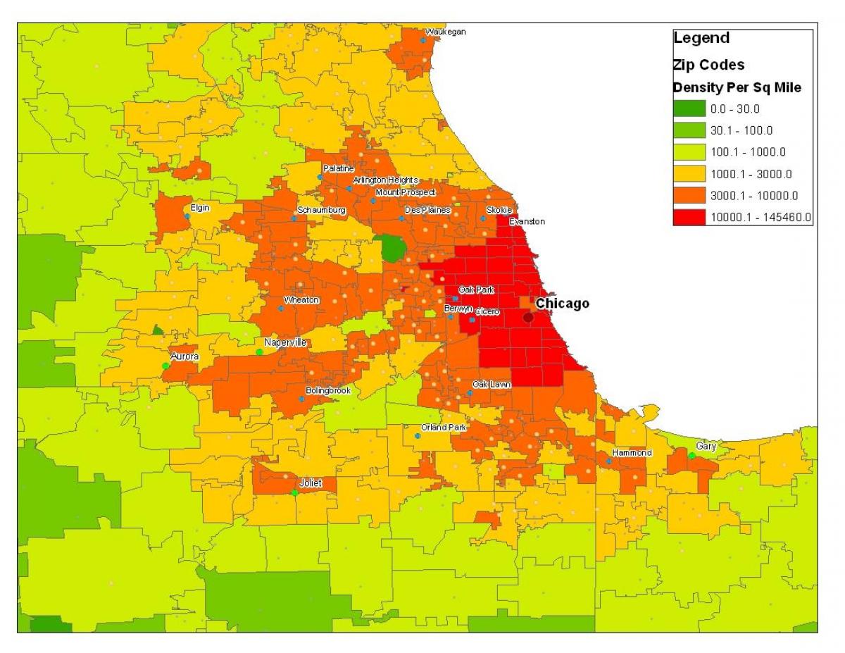 carte démographique de Chicago
