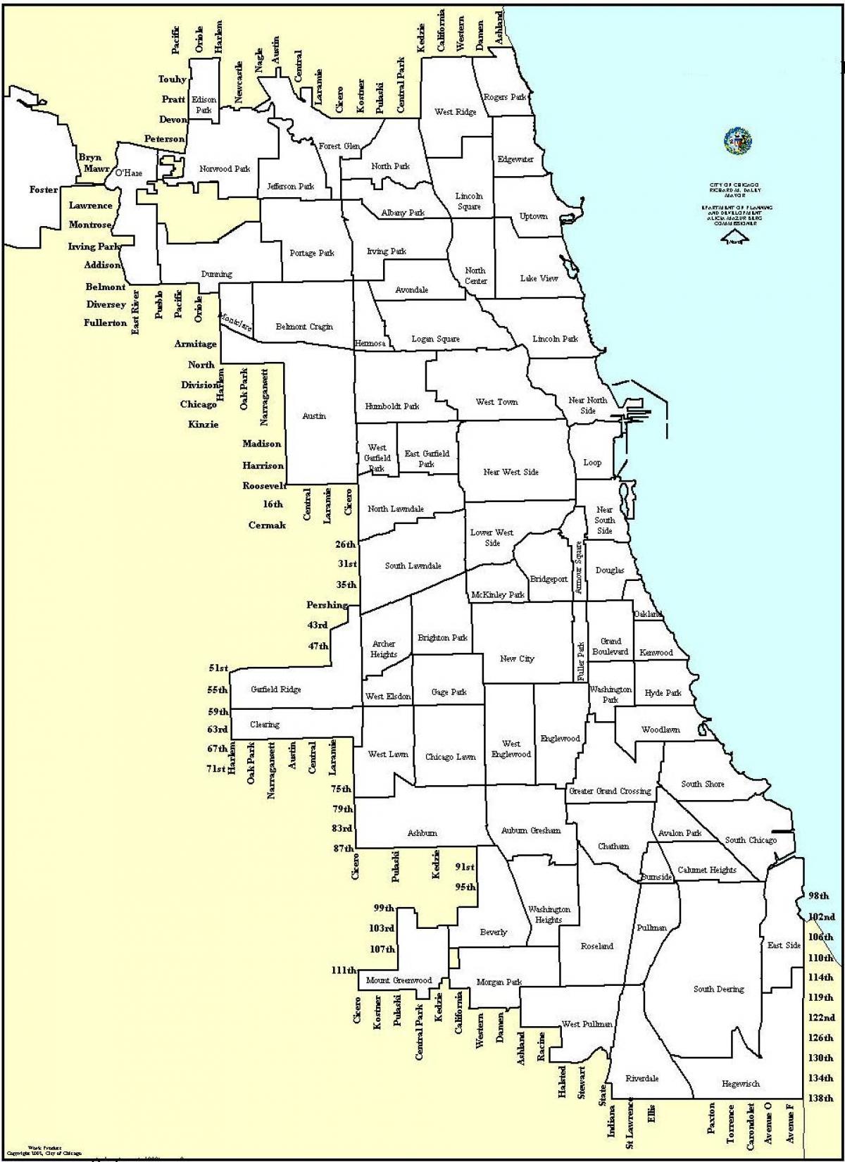carte du zonage de Chicago