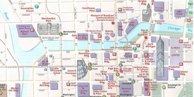 La carte touristique de Chicago