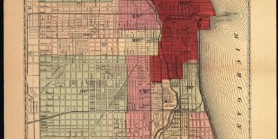 Carte de le grand incendie de Chicago