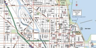 Carte de rue de Chicago