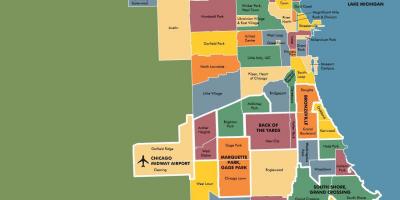Carte des quartiers de Chicago