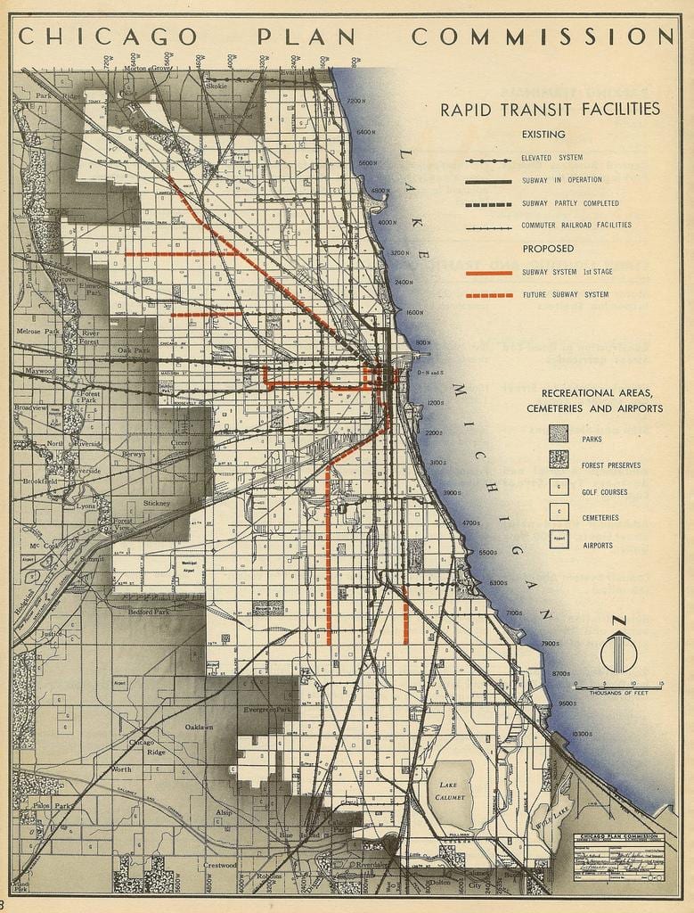 carte de métro de Chicago