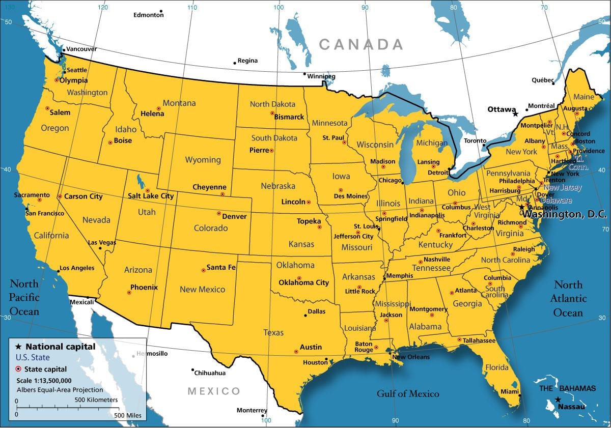 Chicago carte des états-unis