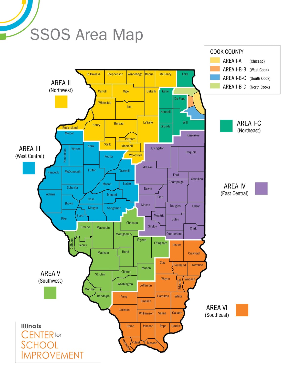 Les écoles publiques de Chicago carte