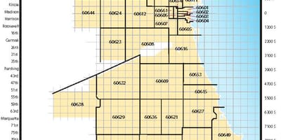 Région de Chicago code de la carte