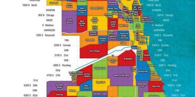 La carte de Chicago et de sa banlieue