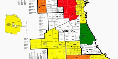 La police de Chicago carte de la criminalité