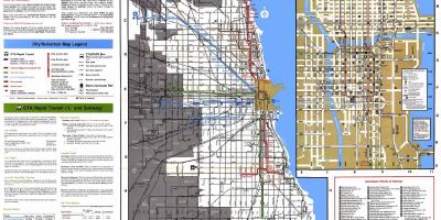 Lignes de Bus de Chicago carte