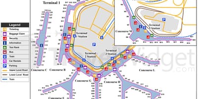 Chicago O'Hare international airport carte