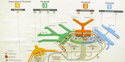 Carte d'O Hare bornes