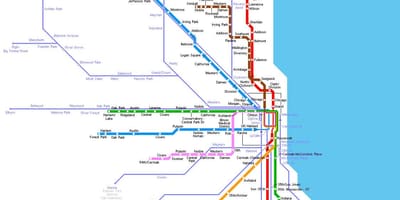 Chicago de la station de métro la carte
